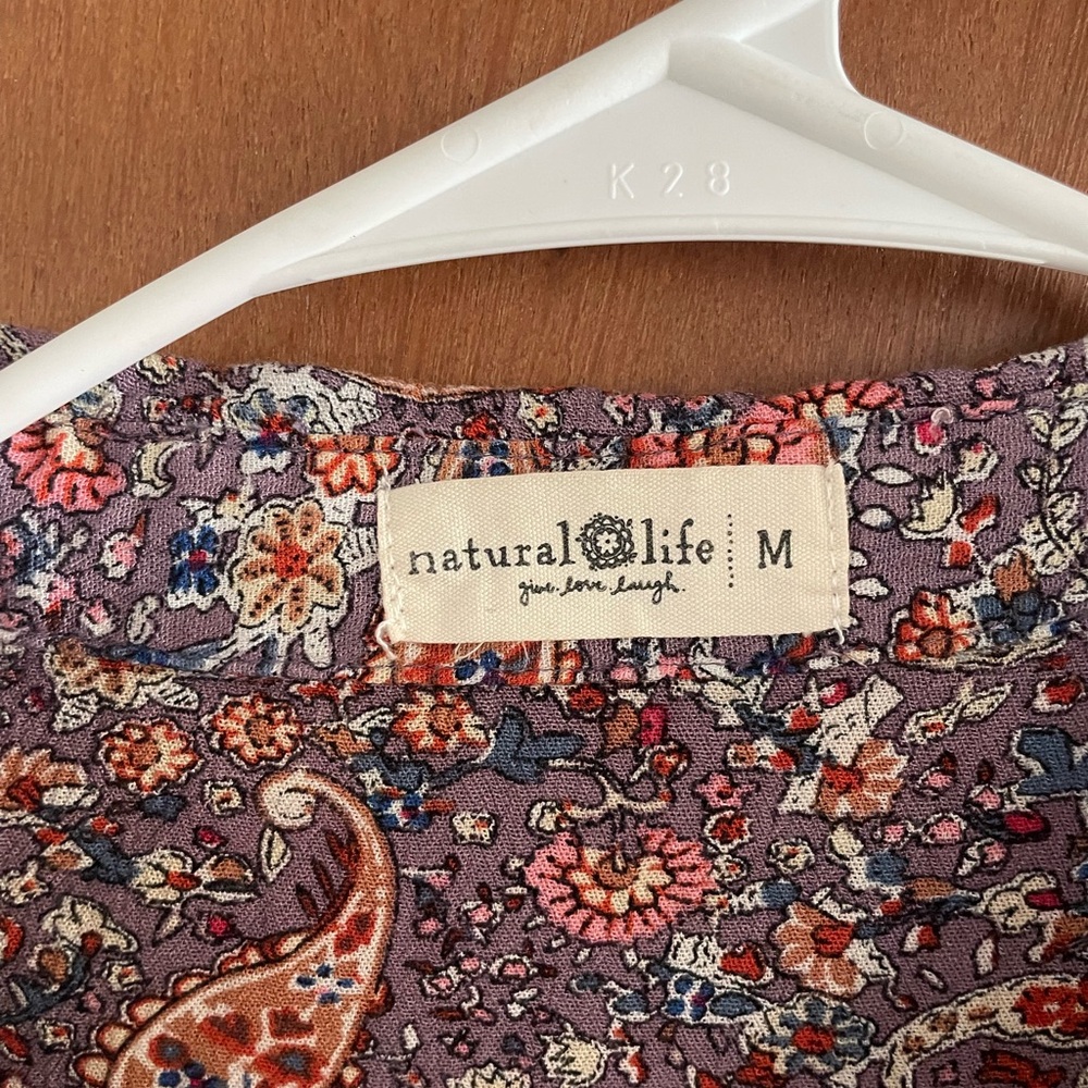NATURAL LIFE Paisley Long Sleeve Dress - Picture 3 of 3